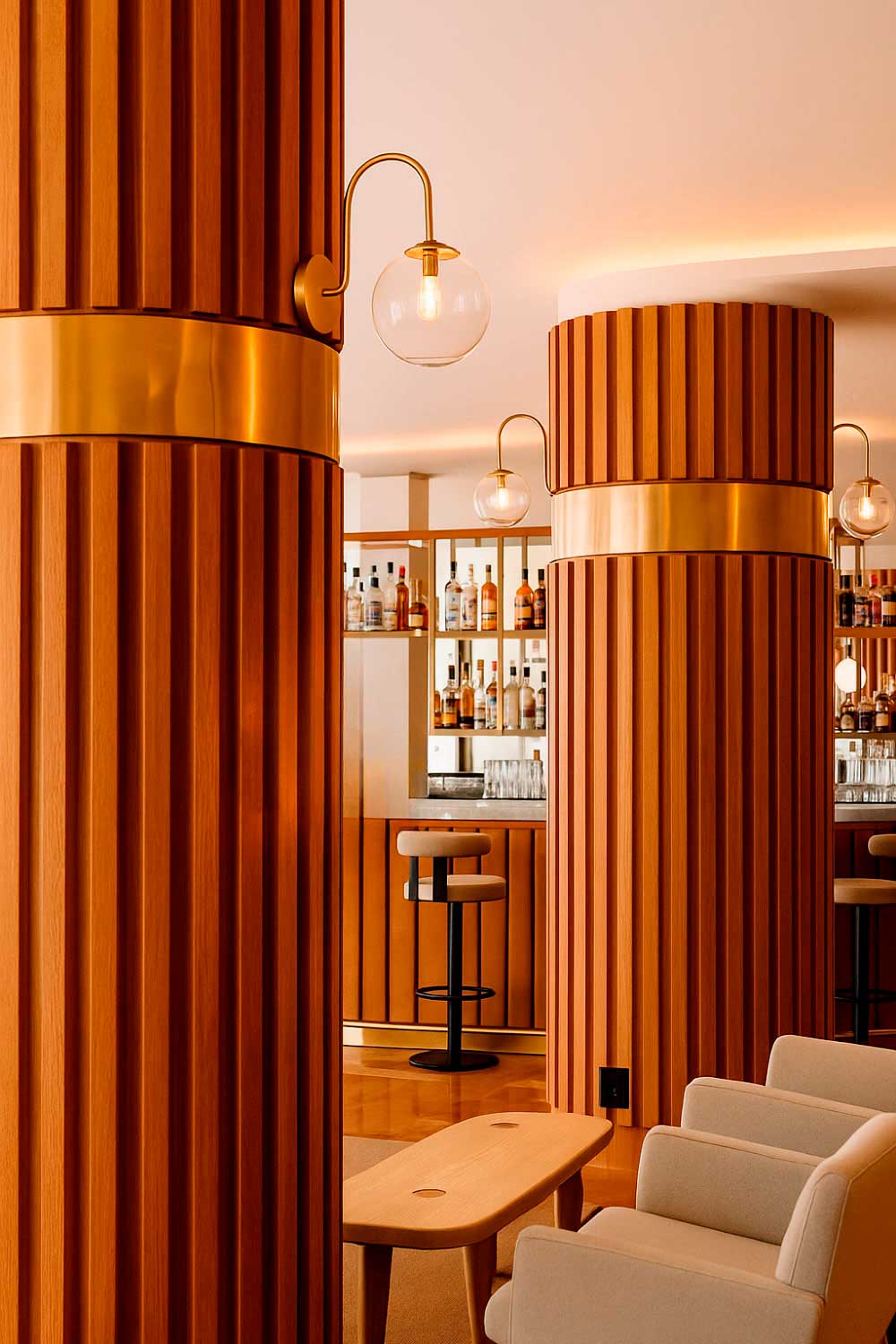 Como disimular y ocultar columnas "atravesadas" en espacios