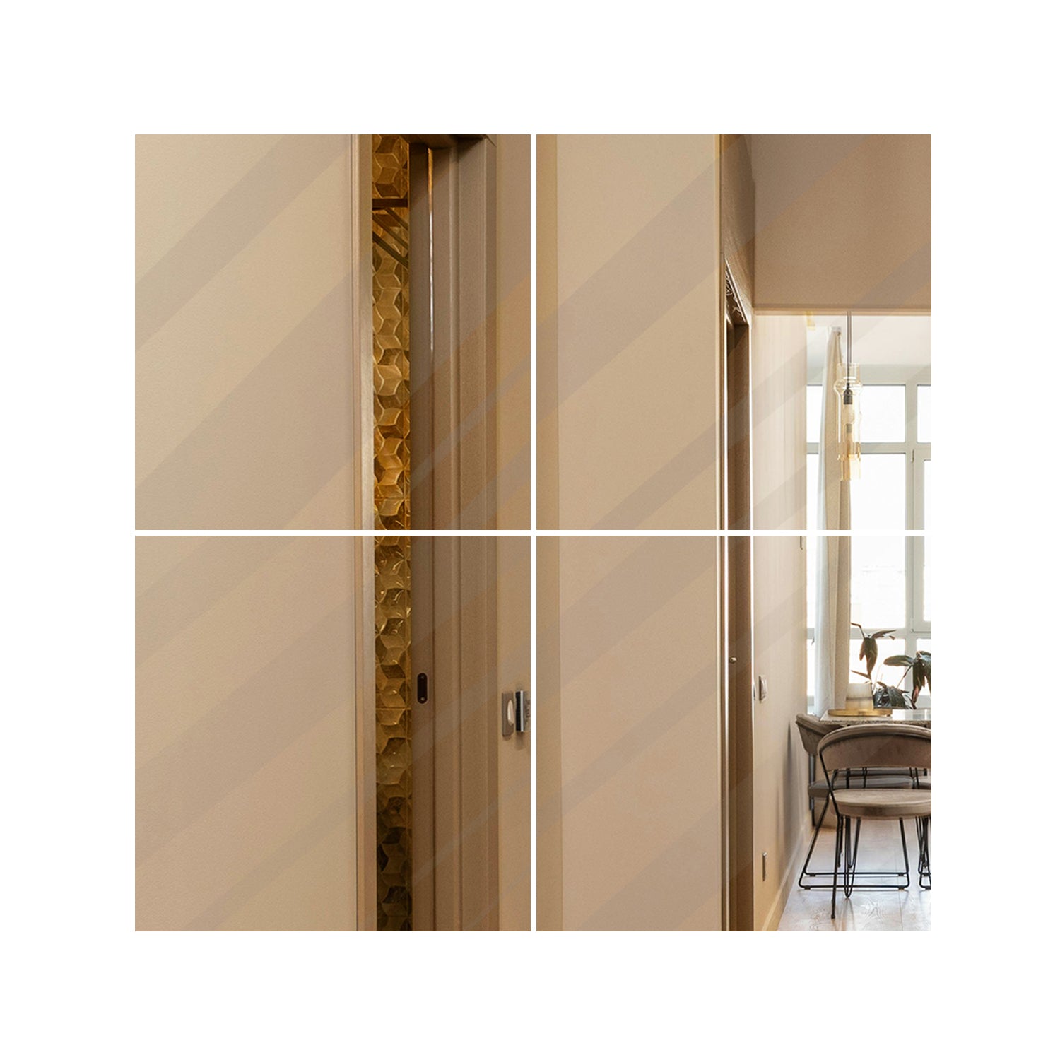 SET DE ESPEJO CUADRADO AUTOADHESIVO 30X30 CM (4 PIEZAS)